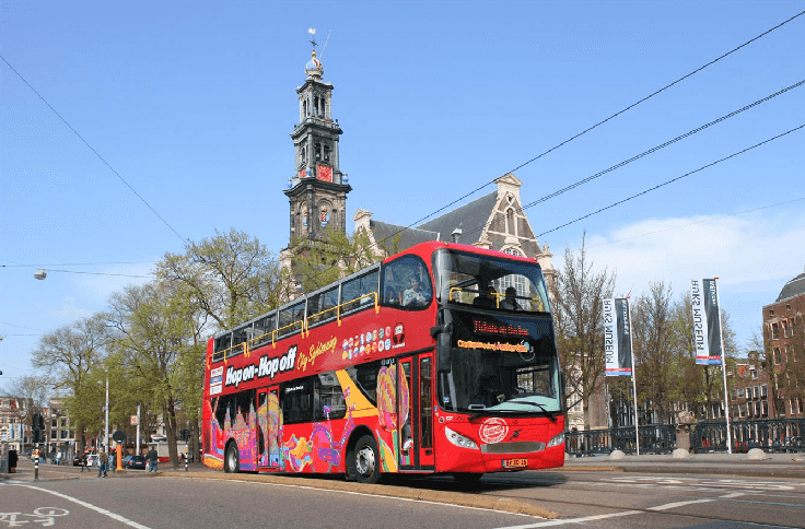 Lugares que irá passar em um passeio de ônibus turístico em Amsterdã Lugares que irá passar em um passeio de ônibus turístico em Amsterdã